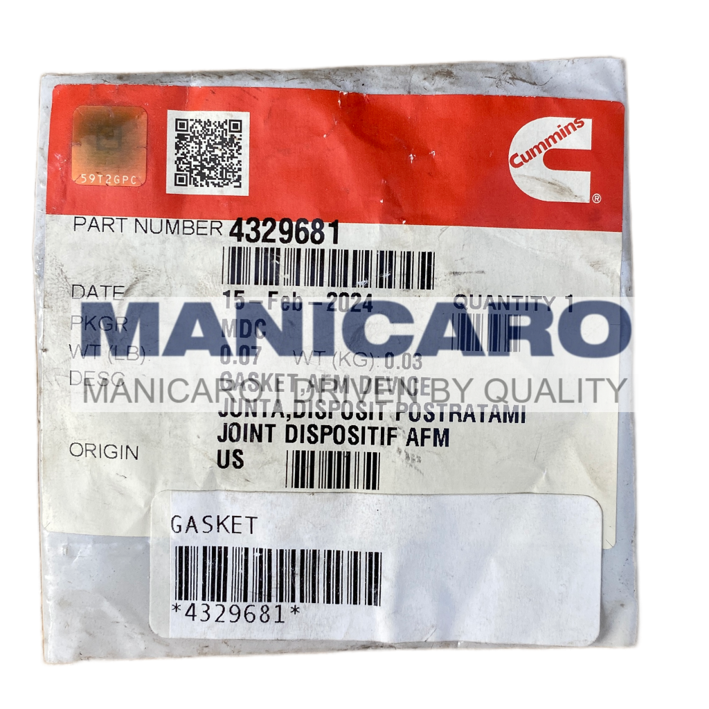 CUMMINS 4329681 / 5271587 AFTERTREATMENT DEVICE GASKET