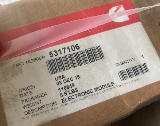 CUMMINS 5317106 ECM